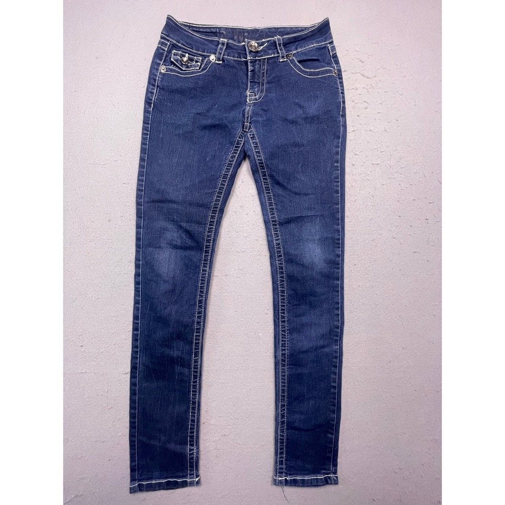 D-Fuz Skinny Jeans Denim Blue 3/4 Womens